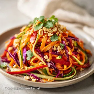 Salade Tha&iuml; aux Cacahu&egrave;tes : Recette Croquante en 25 Minutes