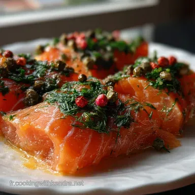 Recette Facile de Saumon Gravlax Maison &agrave; l Aneth Fiche recette