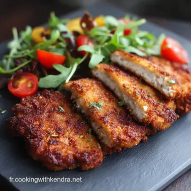 Schnitzel de ChouRave Croustillant Recette V&eacute;g&eacute;tarienne Facile et Low Carb Fiche recette