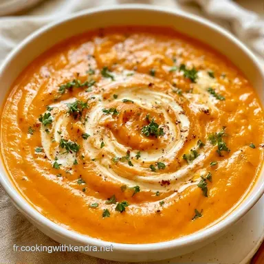 Soupe Carotte Patate Douce pour 4 Personnes Fiche recette