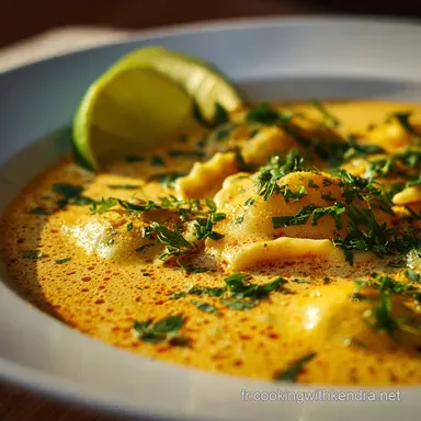 Soupe Tha&iuml;landaise aux Raviolis au Curry et Lait d Recette cr&eacute;meuse au Curry Rouge Fiche recette