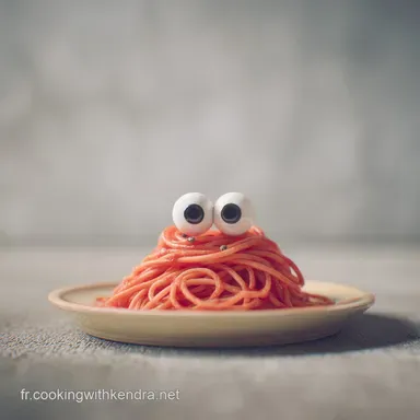 Spaghetti Ensanglant&eacute;s aux Yeux Globuleux pour 6 Personnes Fiche recette