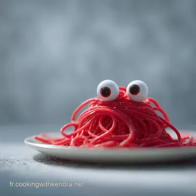 Spaghetti Ensanglant&eacute;s aux Yeux Globuleux pour 6 Personnes