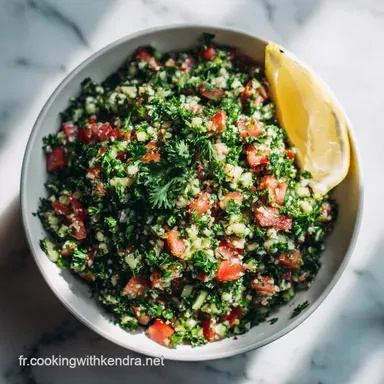 Taboul&eacute; Maison : Recette Libanaise en 2h 25min Fiche recette