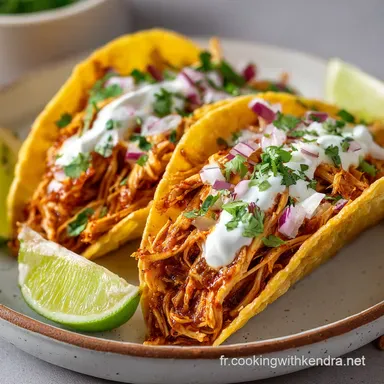 Tacos au Poulet Effiloch&eacute; &agrave; l'Instant Pot en 45 Minutes Fiche recette