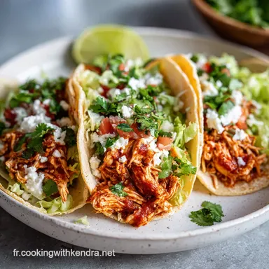 Tacos au Poulet Effiloch&eacute; &agrave; l'Instant Pot en 45 Minutes