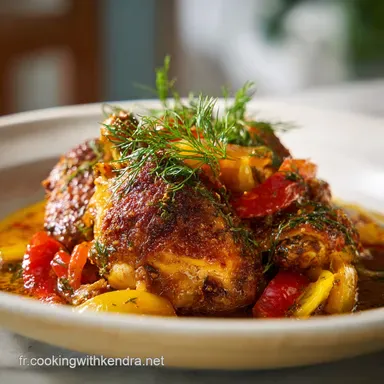 Tajine de Poulet aux &Eacute;pices : Recette pour 6 Portions Fiche recette