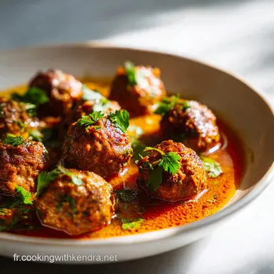 Tajine De Boulettes De Viande Marocaines Pour 4 Servings