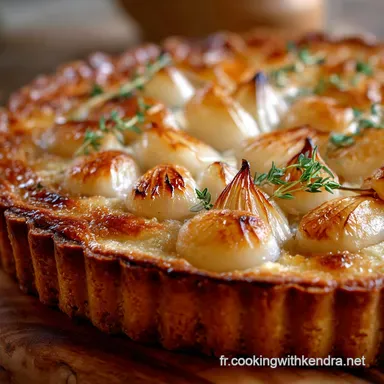 Tarte &agrave; loignon Moelleuse La recette traditionnelle GrandM&egrave;re de lEst Fiche recette