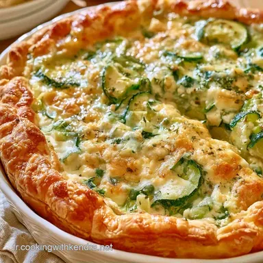 Tarte Courgettes Ch&egrave;vre en 50 Minutes