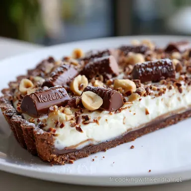 Tarte Kinder Bueno au Chocolat Blanc et Noisettes : Cr&eacute;meuse et Facile