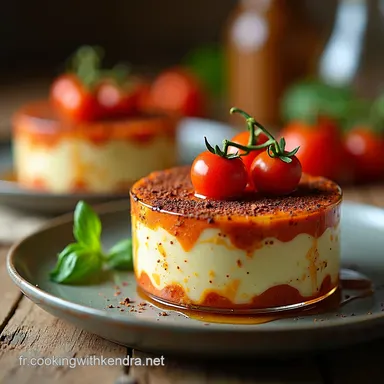 Tiramisu Sal&eacute; Tomates Mozza LItalie dans une verrine Fiche recette