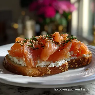 Toast Rapide au Saumon et Cream Cheese aux Herbes Complet Fiche recette