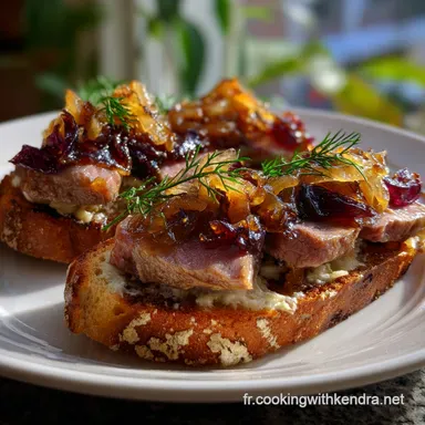Recette De Toasts Au Confit D Oignon Et Magret : Croustillant Fiche recette