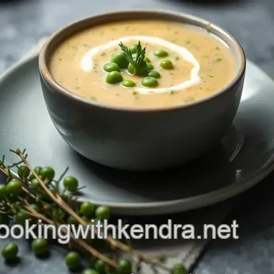 Velout&eacute; de Petits Pois Facile & Raffin&eacute; : Ma Recette Familiale Fiche recette