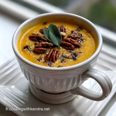 Soup Recipe: Velout&eacute; de Potimarron R&ocirc;ti R&eacute;confortant Fiche recette