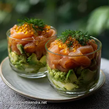 Verrine D&eacute;lice &agrave; l Avocat et au Saumon Fum&eacute; Vif Fiche recette