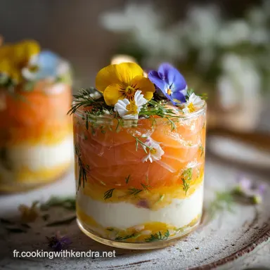 Petite verrine ap&eacute;ritive au citron et au saumon Fiche recette