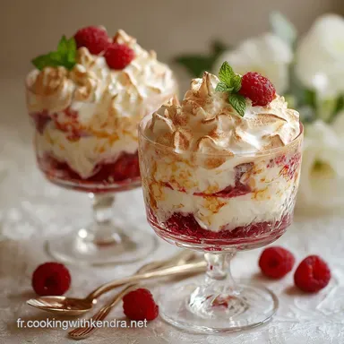 Verrines Framboise Mascarpone Meringue Recette Facile et Rapide Fiche recette