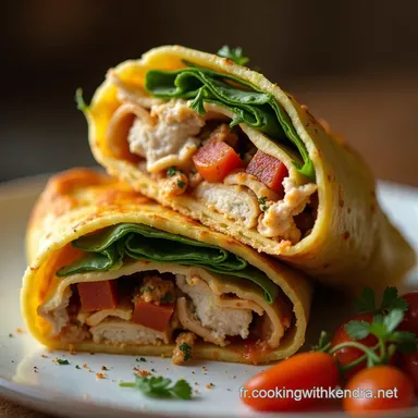 Wrap au Poulet Rti Crudit&eacute;s La Recette Facile et Fra&icirc;che Fiche recette