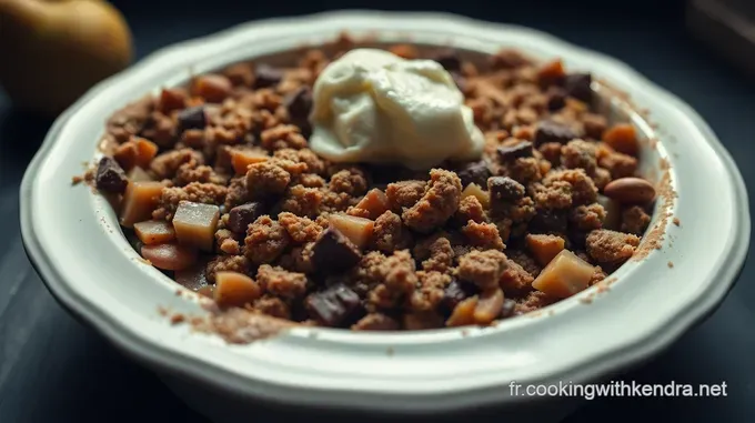Crumble Doux aux Poires et Chocolat Noir