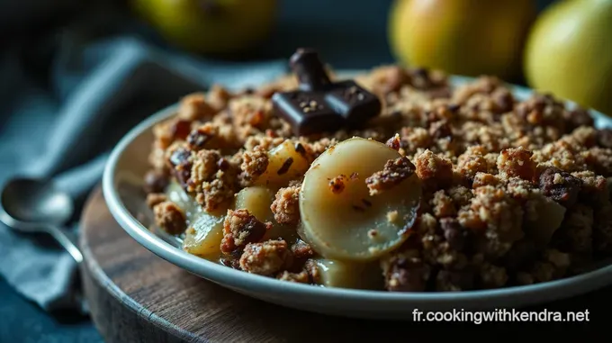 Crumble Poire Chocolat : Un mariage délicieux de douceur et de croquant