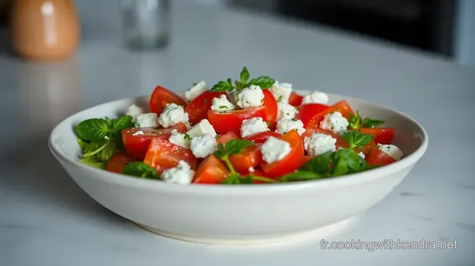 Salade Rafraîchissante de Concombre et Tomate à la Feta