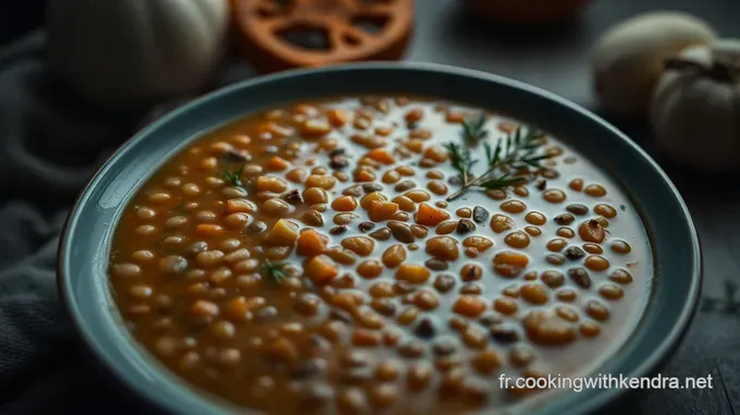 Soupe de Lentilles Corail aux Épices Douces