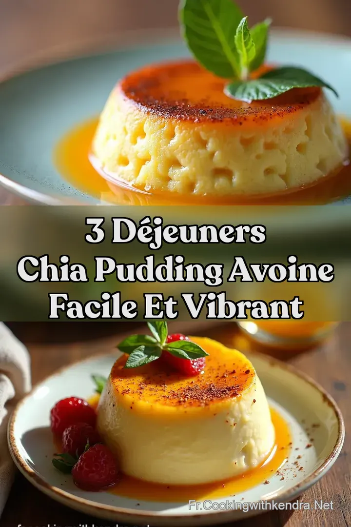 3 D&eacute;jeuners Chia Pudding Avoine Facile et Vibrant