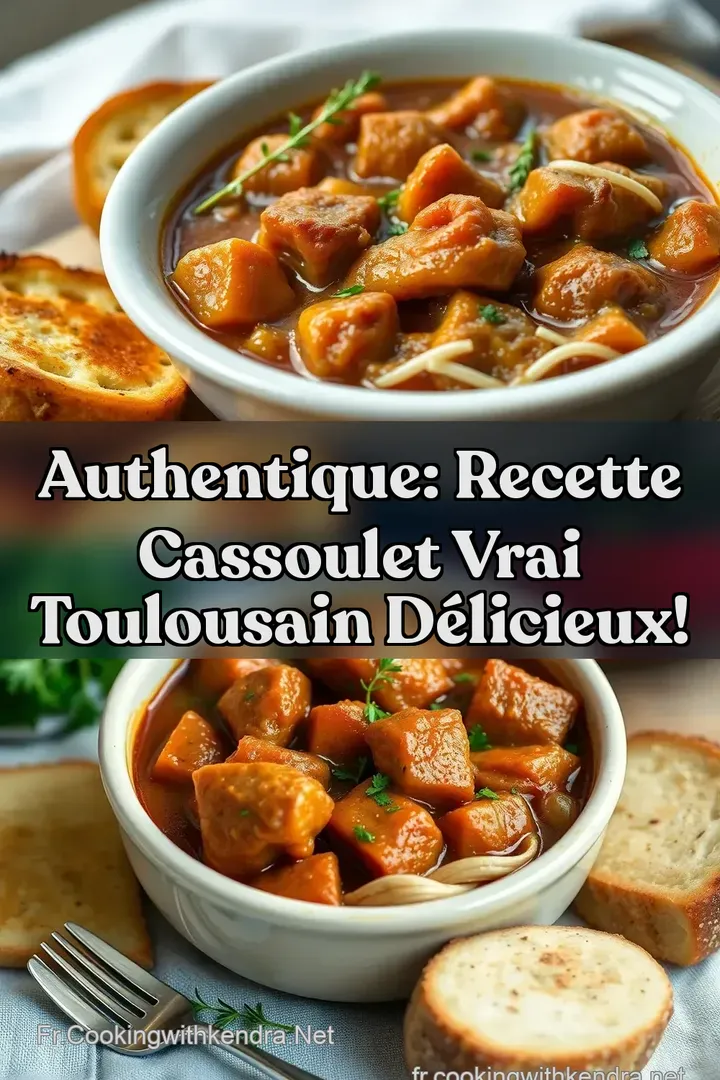 Authentique: Recette Cassoulet Vrai Toulousain D&eacute;licieux!