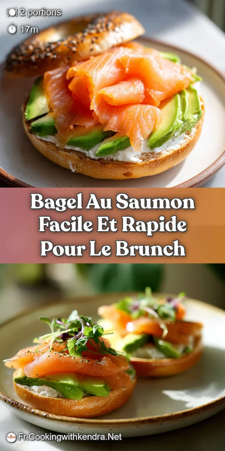 Close-up on layers of a bagel sandwich: creamy filling, rosy smoked salmon, and fresh, vibrant green herbs spilling over t...