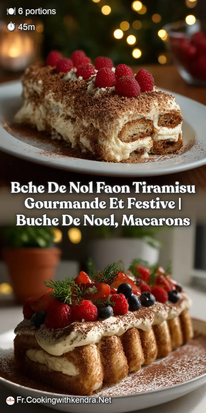 Close-up of the B&ucirc;che de No&euml;l, textures of rich chocolate, airy cream and coffee-soaked biscuit. A delightful, festive treat.