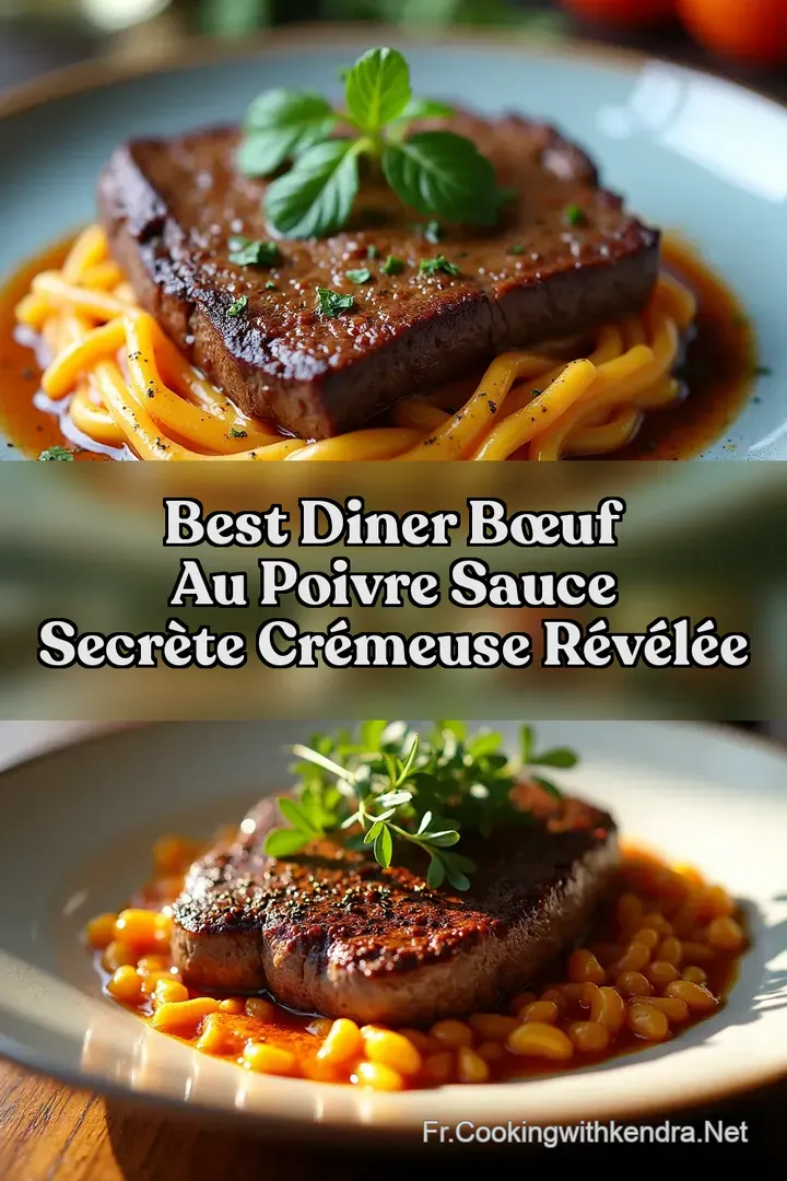 Best Diner B&oelig;uf au Poivre Sauce Secr&egrave;te Cr&eacute;meuse R&eacute;v&eacute;l&eacute;e