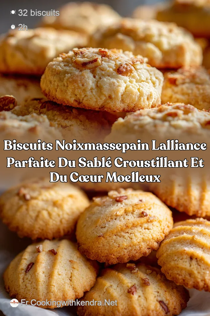 Biscuits NoixMassepain Lalliance parfaite du sabl&eacute; croustillant et du c&oelig;ur moelleux