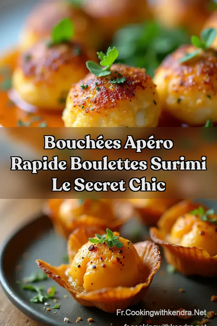 Bouch&eacute;es Ap&eacute;ro Rapide Boulettes Surimi Le Secret Chic
