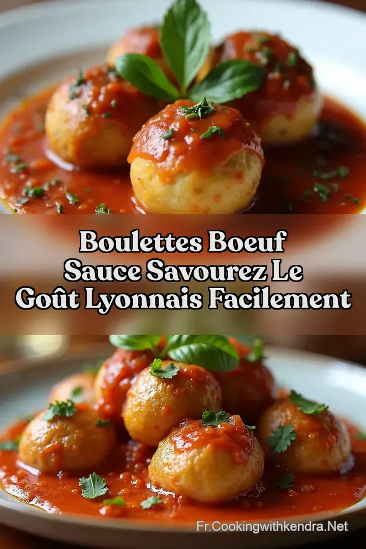 Boulettes Boeuf Sauce Savourez le Go&ucirc;t Lyonnais Facilement