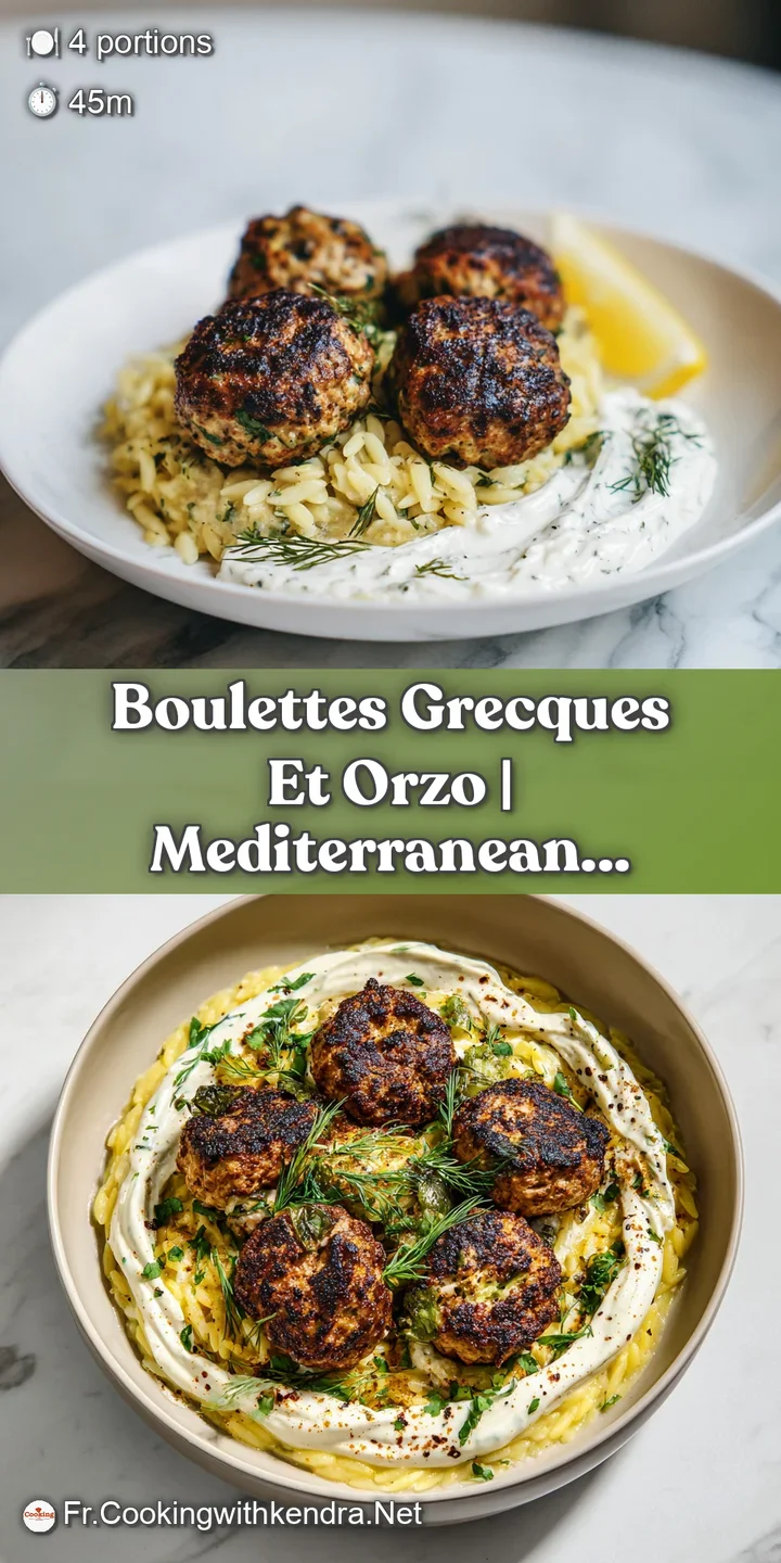 Gros plan sur la texture juteuse d'une boulette brune pos&eacute;e sur une sauce onctueuse et brillante, parsem&eacute;e de vert.
