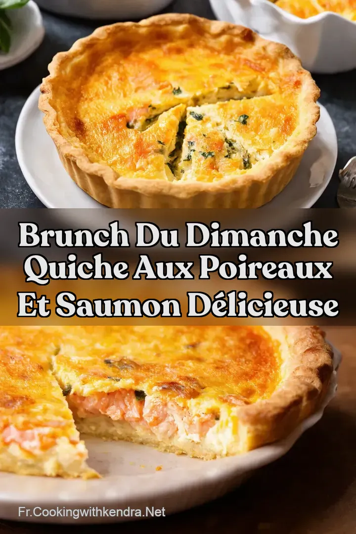 Brunch du Dimanche Quiche aux Poireaux et Saumon D&eacute;licieuse