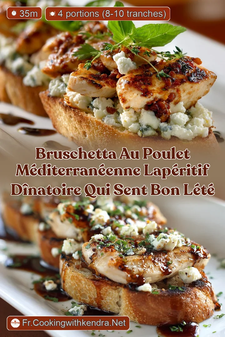 Bruschetta au poulet m&eacute;diterran&eacute;enne LAp&eacute;ritif D&icirc;natoire qui Sent Bon l&Eacute;t&eacute;
