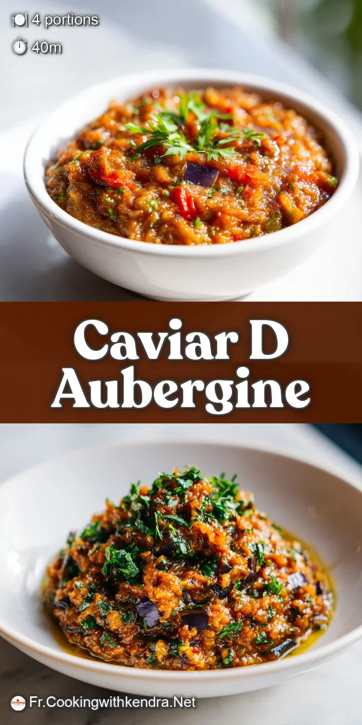 Up-close view of creamy, textured eggplant dip, with flecks of parsley and shimmering oil. Hints of char and smoky depth v...