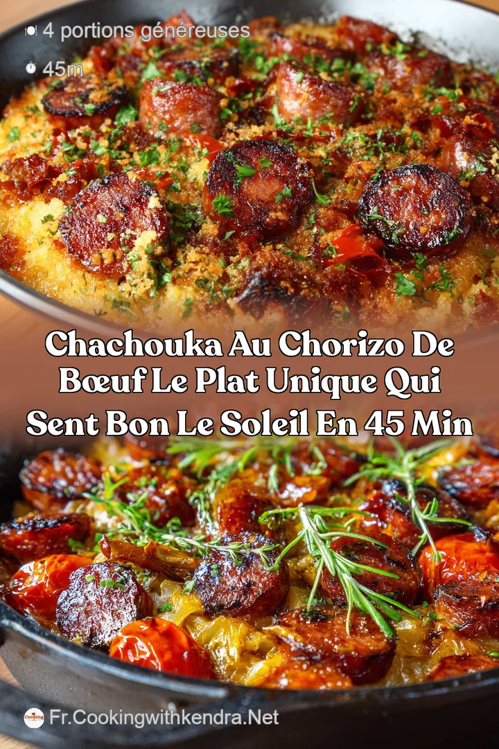 Chachouka au Chorizo de B&oelig;uf Le plat unique qui sent bon le soleil en 45 min