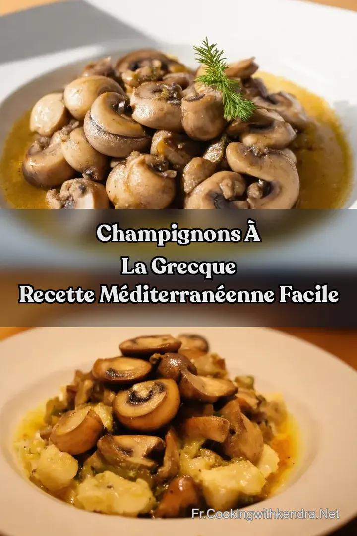 Champignons &agrave; la Grecque Recette M&eacute;diterran&eacute;enne facile