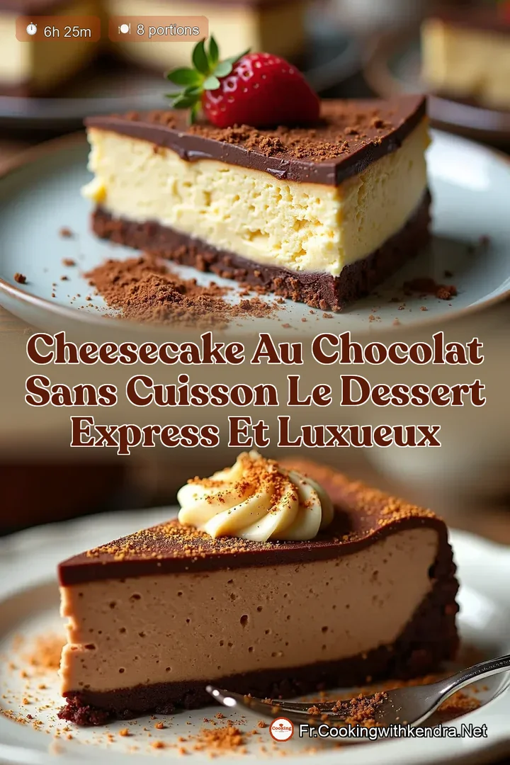 Cheesecake au Chocolat sans Cuisson Le Dessert Express et Luxueux