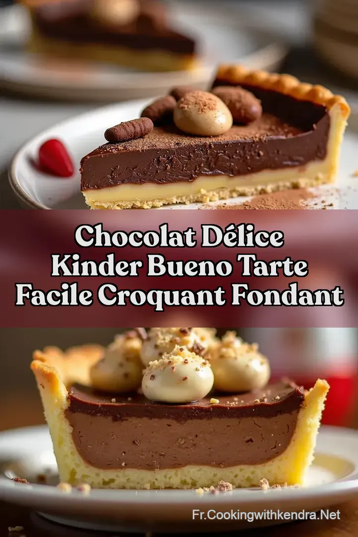 Chocolat D&eacute;lice Kinder Bueno Tarte Facile Croquant Fondant