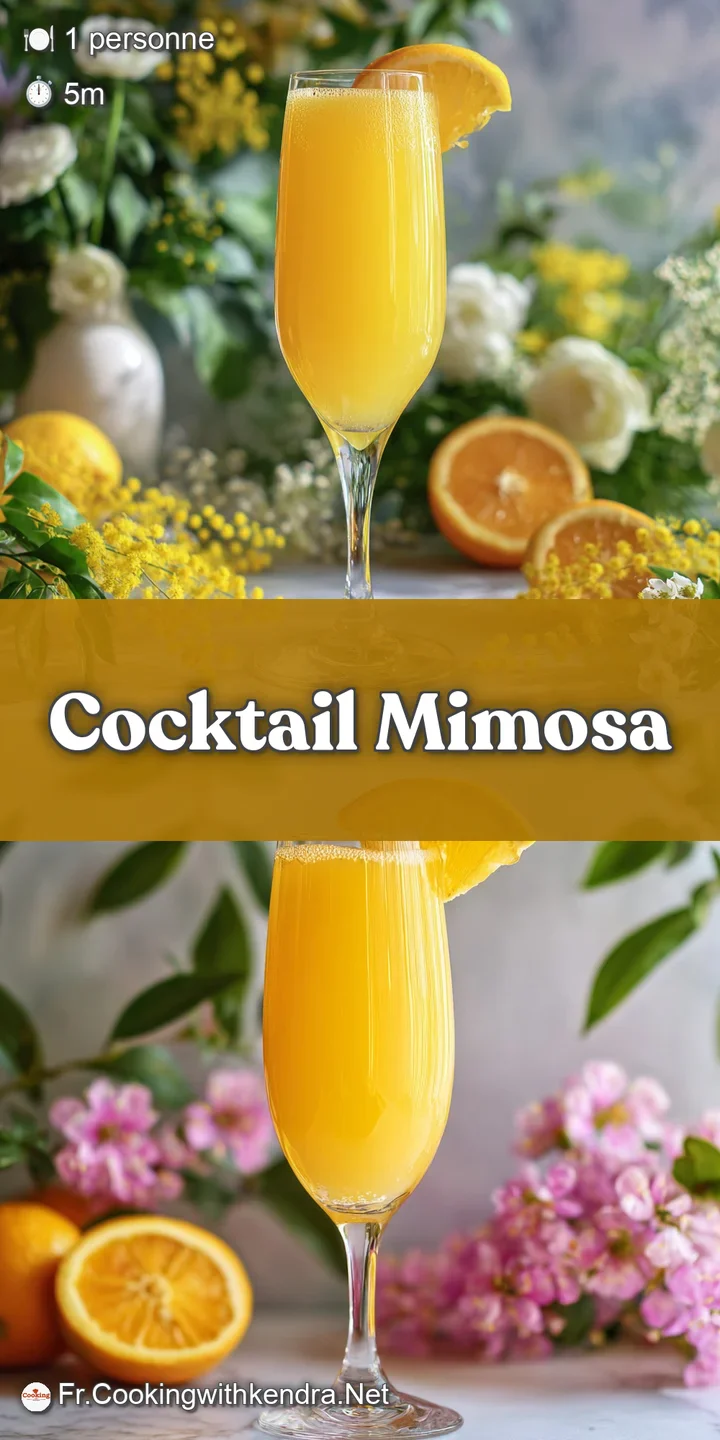 Close-up of a mimosa's bubbly surface, capturing the orange hue and condensation on the glass. A refreshing and celebrator...