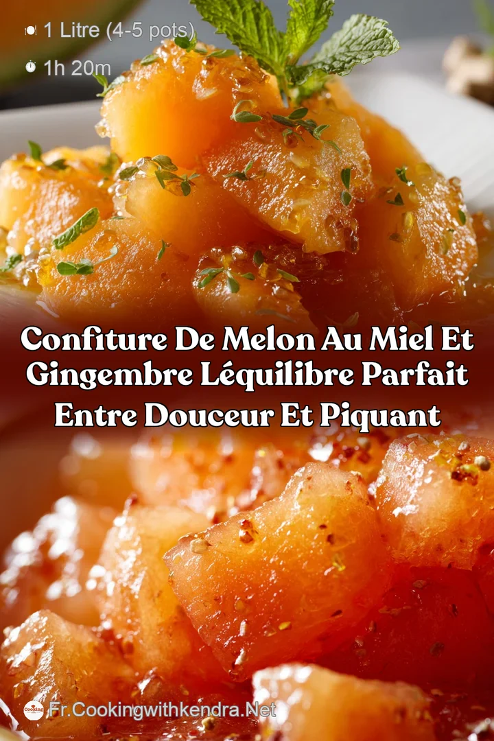 Confiture de Melon au Miel et Gingembre L&eacute;quilibre parfait entre douceur et piquant