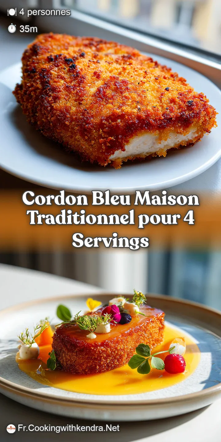 Close-up shot of a freshly baked Cordon Bleu, the crispy breadcrumbs flecked with butter, oozing melted cheese.