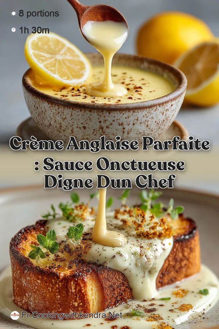 Cr&egrave;me anglaise parfaite : Sauce onctueuse digne dun chef