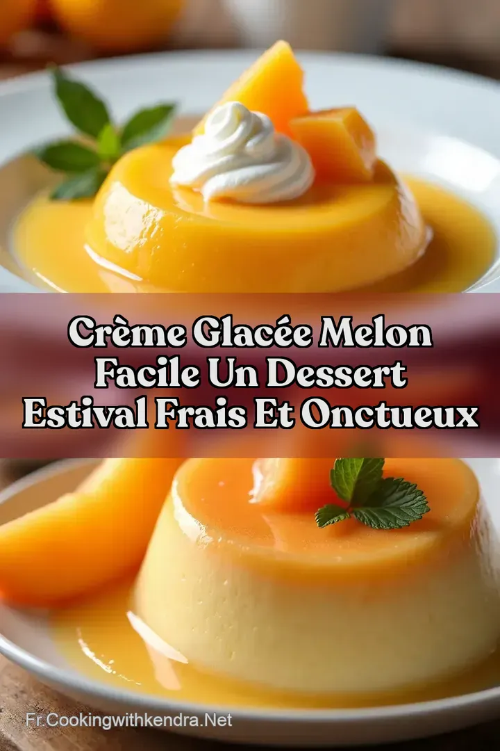 Cr&egrave;me Glac&eacute;e Melon Facile Un Dessert Estival Frais et Onctueux