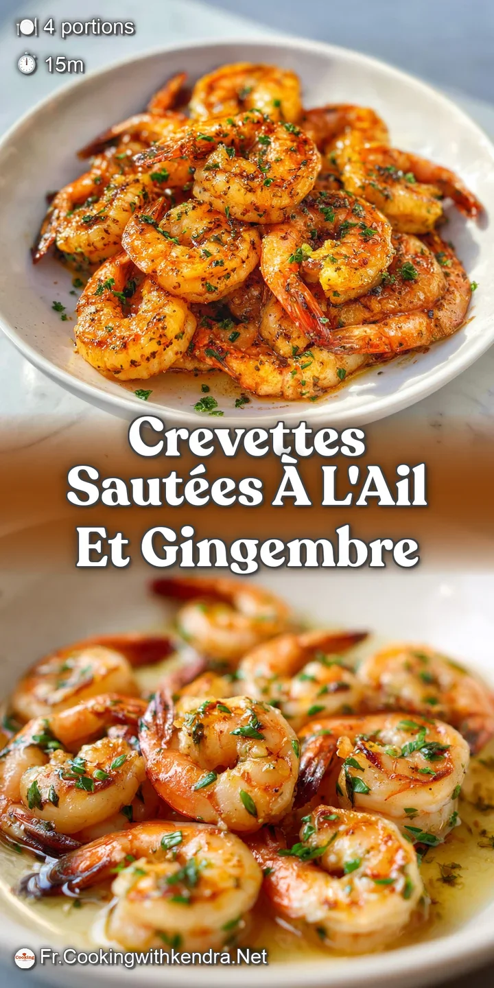 Close-up of plump, juicy saut&eacute;ed shrimp, coated in a light, flavorful sauce. Hints of garlic and herbs provide appealing t...